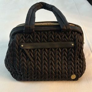 Black happ carryall diaper bag.